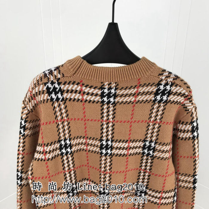 BURBERRY巴寶莉 18ss秋冬新款針織毛衣 延誤經典格紋系列 官網同步發售 男女同款 ydi2637